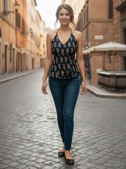 Gahan - Womens Viscose Rayon Straight Printed Tunic