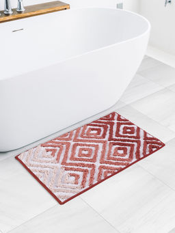 OBSESSIONS - Quick Dry Anti Skid Bath Mat, Red