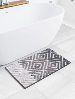 OBSESSIONS - Quick Dry Anti Skid Bath Mat, Grey