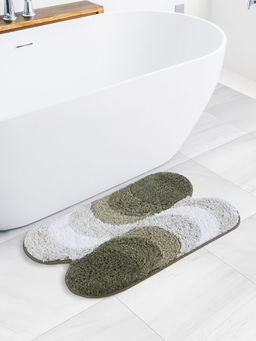 OBSESSIONS - Quick Dry Anti Skid Bath Mat, Olive