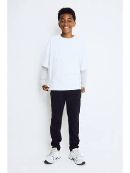 H&M - Boys Black Slim Fit Sports Trackpant with DryMove