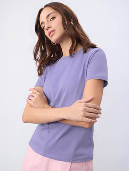 The Souled Store - Casual Classics: Lavender T-Shirt