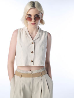 ONLY - Women's Solid Regular Fit White Shirt