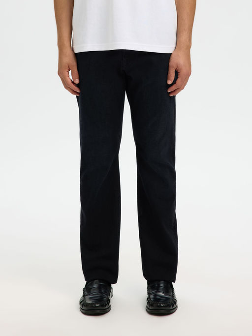 Selected Men Navy Blue Straight Fit Cleo Flex Jeans