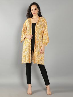 DEBONATELLA - Women Mustard Embellished Shrug
