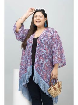 PURYS PLUS - Women Lavender Paisley Shrug