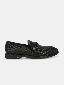 EGOSS - Ibiza Genuine Leather Hand-Woven Loafers Formal Shoes Maroon