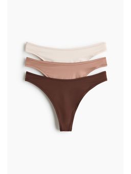 H&M - Women Multi-Color 3-Pack Microfibre Thong Briefs