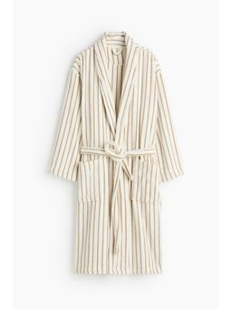 H&M - Women White Cotton Terry Dressing Gown