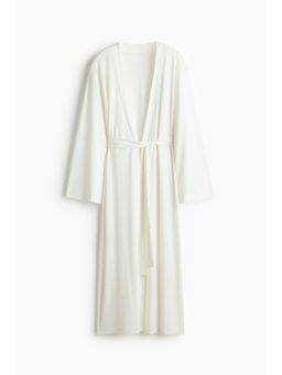 H&M - Women White Jersey Dressing Gown
