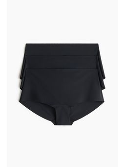 H&M - Women Black 3-Pack Invisible Shortie Hioster Briefs