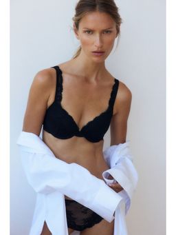 H&M - Women Black Lace Push-Up Bra