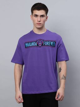 Free Authority - Purple Panther Wakanda Forever Printed Loose Fit T-Shirt