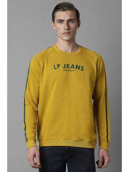 Louis Philippe - Men Casual Yellow Print Sweatshirt