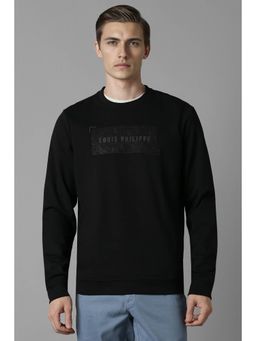 Louis Philippe - Men Casual Black Print Sweatshirt