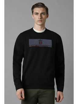 Louis Philippe - Men Casual Black Print Sweatshirt