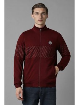Louis Philippe - Men Casual Maroon Print Jacket