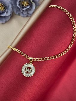 Digital Dress Room - W Letter Diamond Bracelet Rakhi