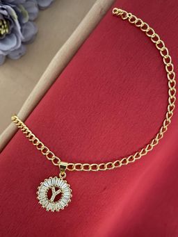 Digital Dress Room - Y Letter Diamond Bracelet Rakhi