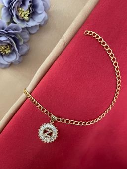Digital Dress Room - Z Letter Diamond Bracelet Rakhi