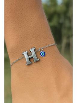 Digital Dress Room - H Letter Evil Eye Bracelet Rakhi