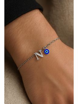 Digital Dress Room - N Letter Evil Eye Bracelet Rakhi