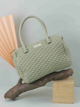 Mochi - Women Textured Green Handbag (10)