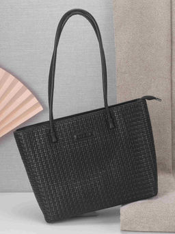 Mochi - Women Textured Black Tote Bag (10)
