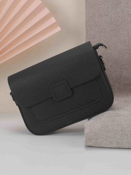 Mochi - Women Solid Black Sling Bag (10)