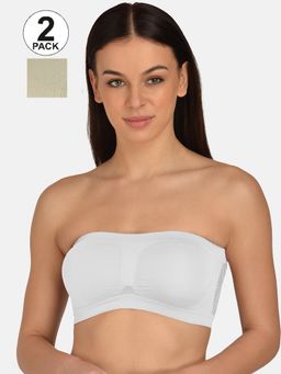 Mod & Shy - Assorted Solid Non-Wired Non Padded Bandeau Bras (Pack of 2)