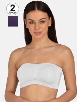 Mod & Shy - Assorted Solid Non-Wired Non Padded Bandeau Bras (Pack of 2)