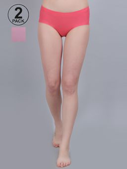 Mod & Shy - Women Solid Mid Rise Seamless Hipster Brief (Pack of 2)