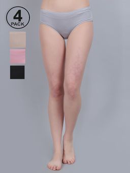 Mod & Shy - Women Mid-Rise Hipster Briefs (Pack of 4)