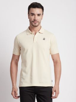 Beverly Hills Polo Club - Core Pique Cream Polo T-Shirt