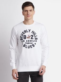 Beverly Hills Polo Club - Solid French Terry White Sweatshirt