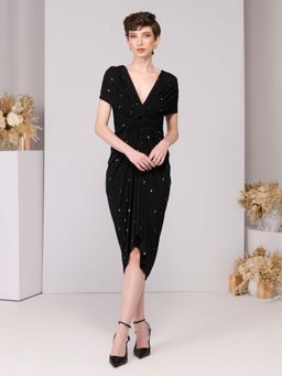 S&N by Shantnu Nikhil - Black Adamas Printed Dress