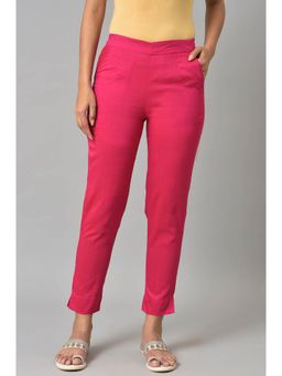 Aurelia - Magenta Solid Light Festive Liva Eco Trouser Pants