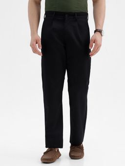 Crocodile - Men Black Comfort Fit Solid Trouser