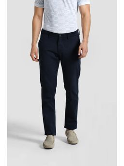 Crocodile - Navy Blue Men Full Length 4 Pocket Trouser