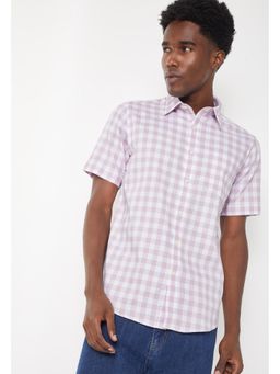 max - Quality Pink Men Checked Regular Fit Shirt