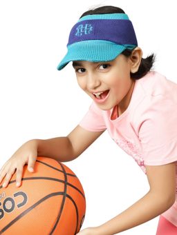 Bharatasya - Kids Sun Visor Headband For Sports And Casual Wear Turquoise (11-12 Years)