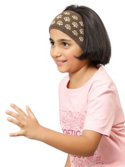 Bharatasya - Sports Sweatband For Running, Tennis, Basketball, Yoga Brown (11-12 Years)