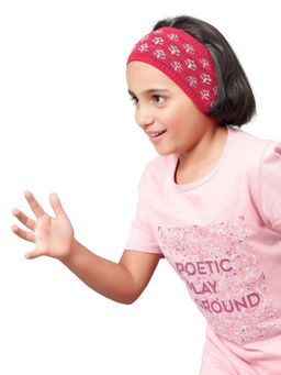 Bharatasya - Sports Sweatband For Running, Tennis, Basketball, Yoga Red (11-12 Years)