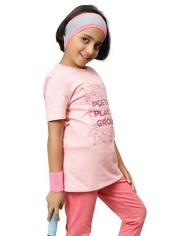 Bharatasya - Sports Set Of Sweatband And Wristband Pink (11-12 Years)