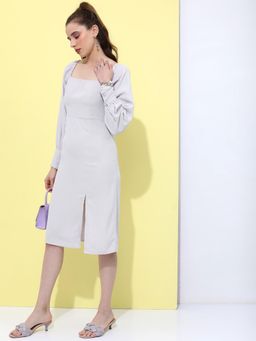 TOKYO TALKIES - Womens Cream Midi Dress