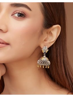 Fabindia - Metal Blue Jhumka Earrings