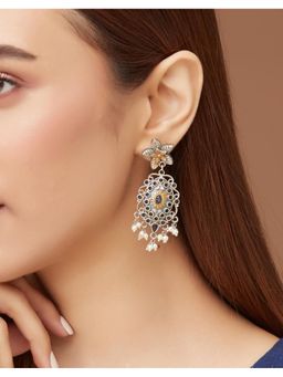 Fabindia - Metal Blue Dangler Earrings