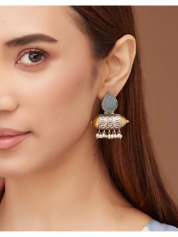Fabindia - Metal Grey Dangler Earrings