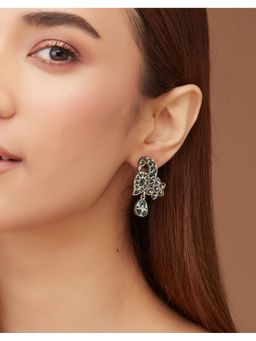 Fabindia - Metal Dangler Green Earrings