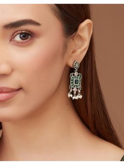 Fabindia - Metal Green Dangler Earrings